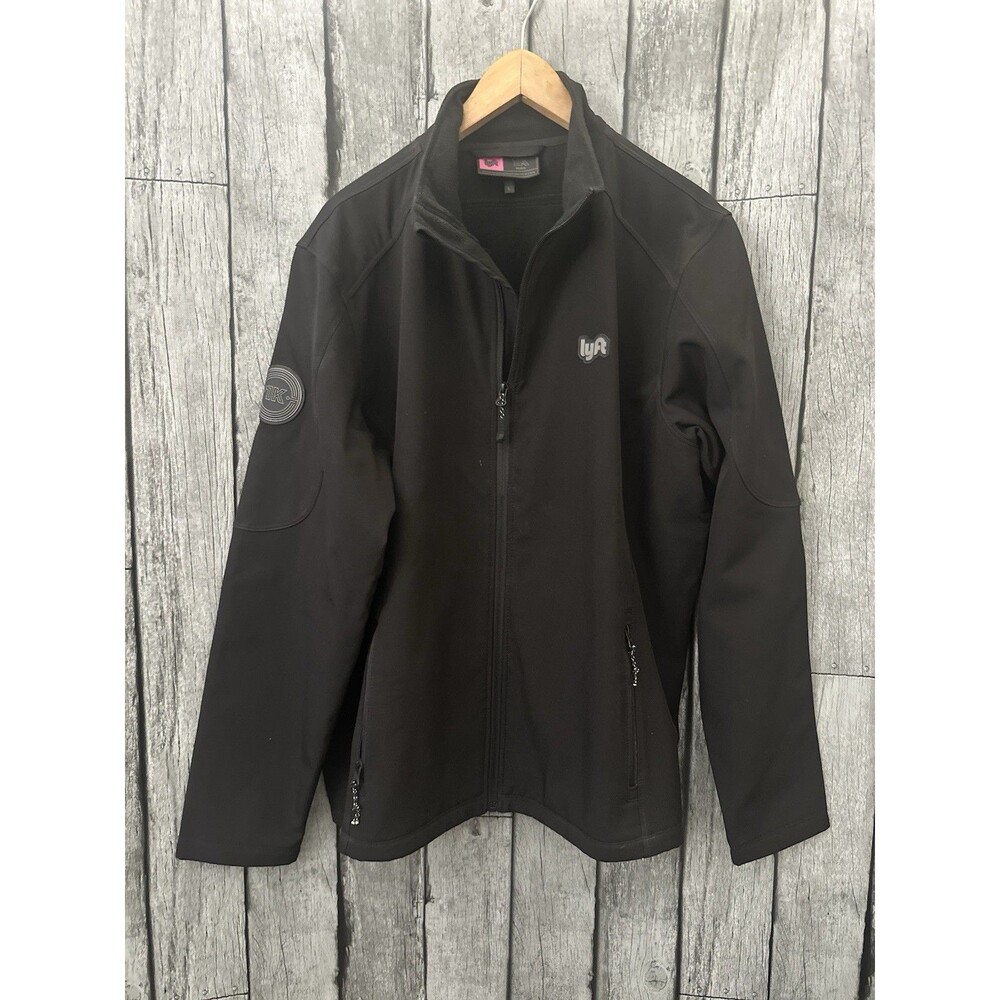 Lyft 1K Rides Men's Softshell Jacket Fleece Lined Black Size L